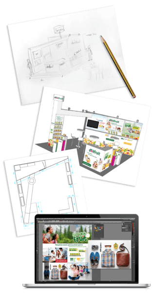 graphic stand design production 318x612 - Un stand para Alimentaria