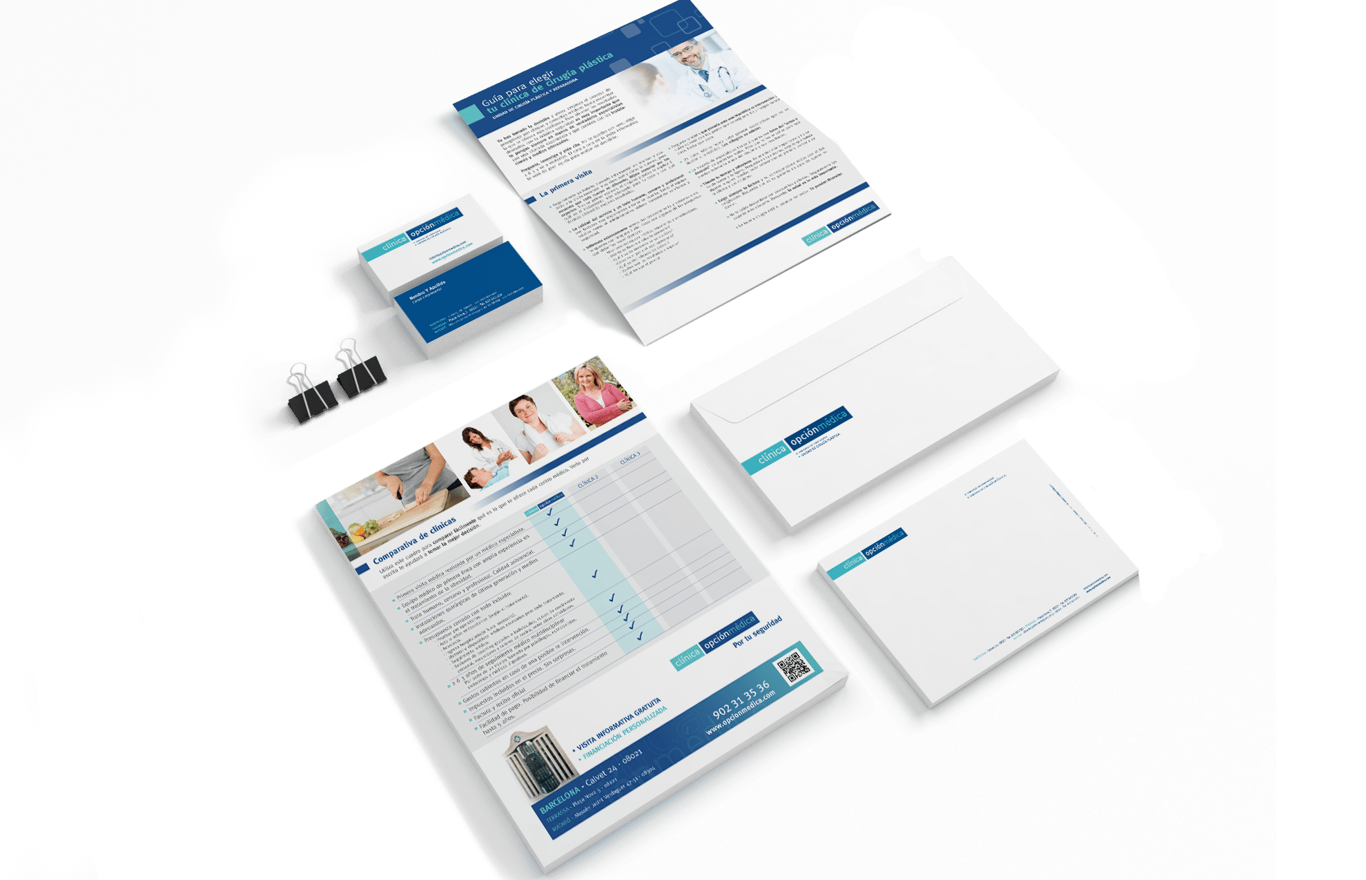 proyectos, marketing, branding - - Branding y comunicación para clínicas de cirugía plástica y obesidad Papeleria corporativa clinica estetica barcelona - Branding y comunicación para clínicas de cirugía plástica y obesidad